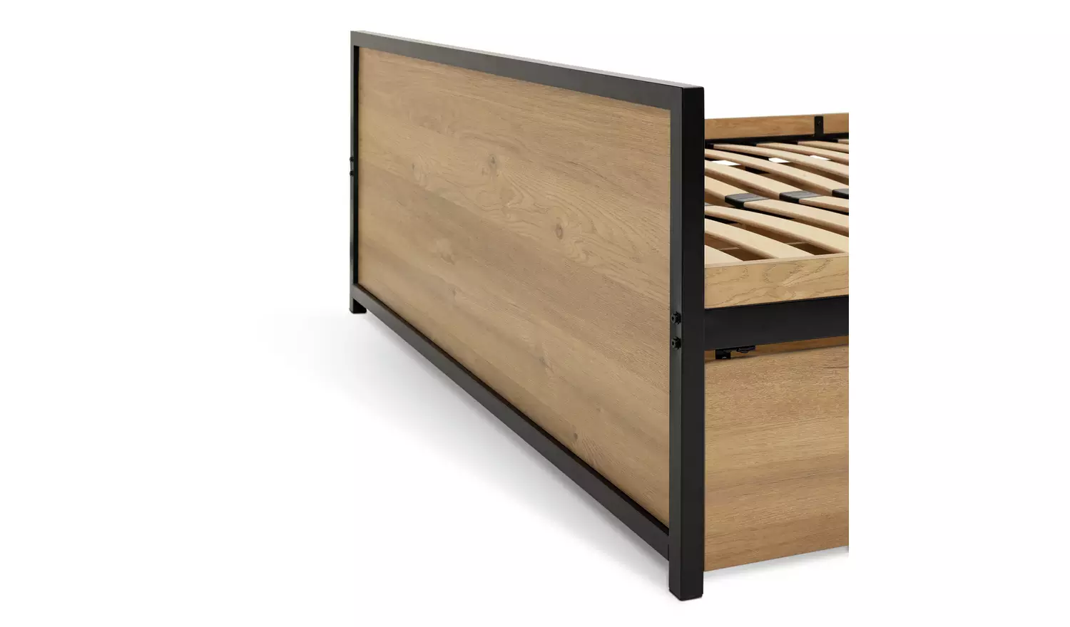 Argos Home Loft Living Double Wooden Storage Bed Frame - Oak