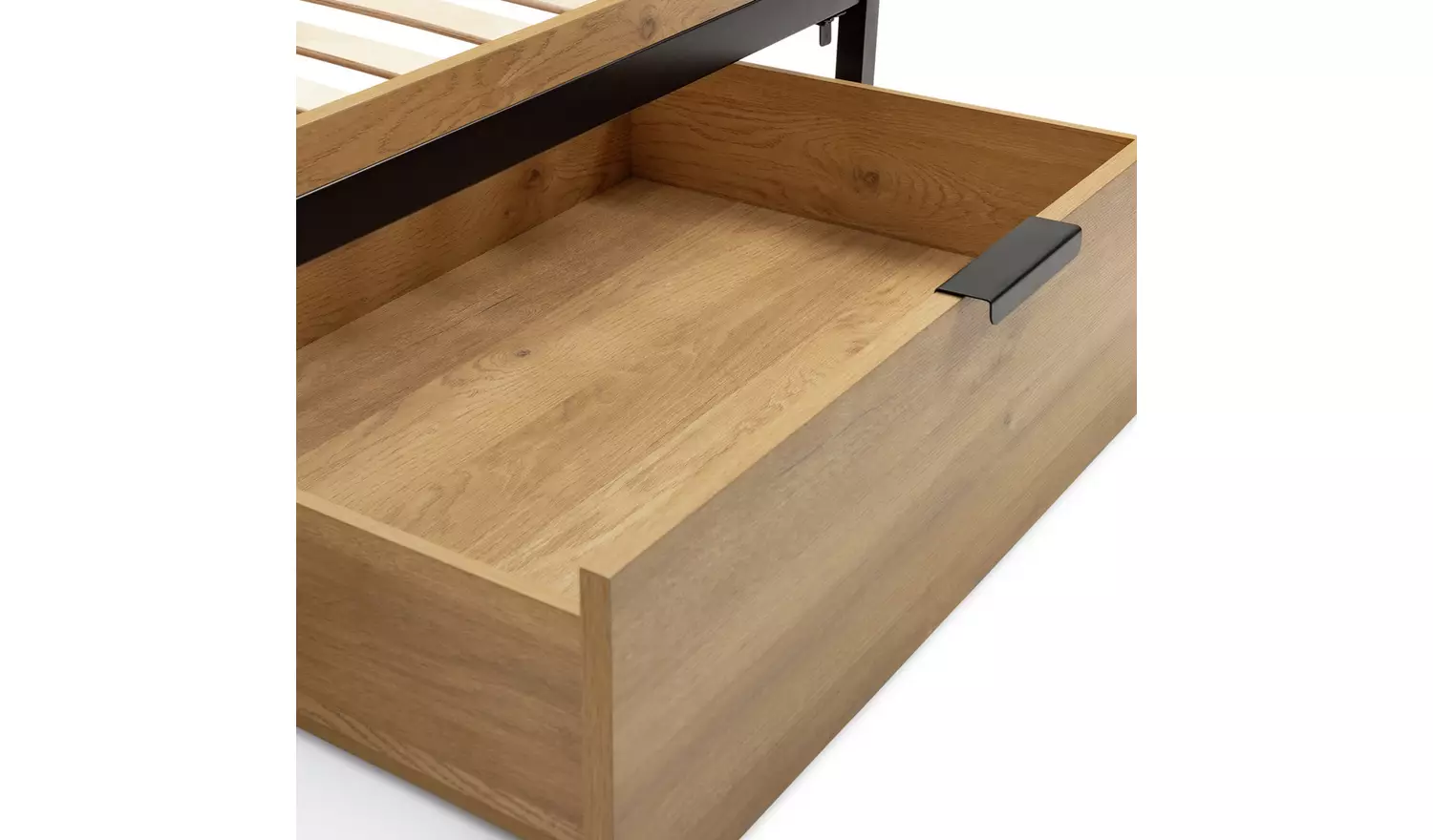 Argos Home Loft Living Double Wooden Storage Bed Frame - Oak