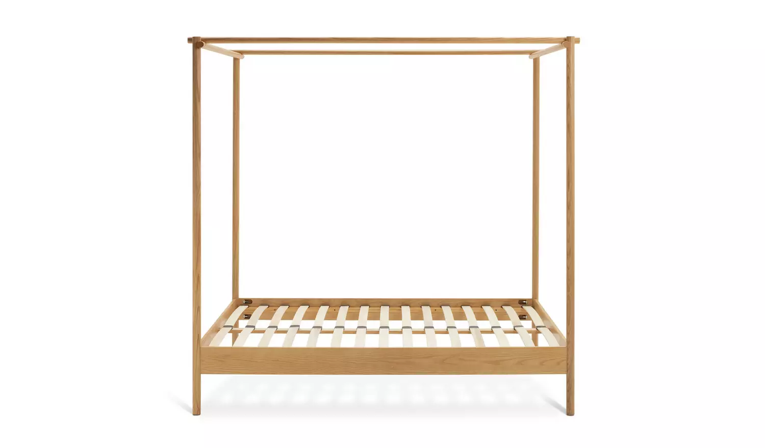 Habitat Akari 4 Poster Double Wooden Bed Frame - Natural