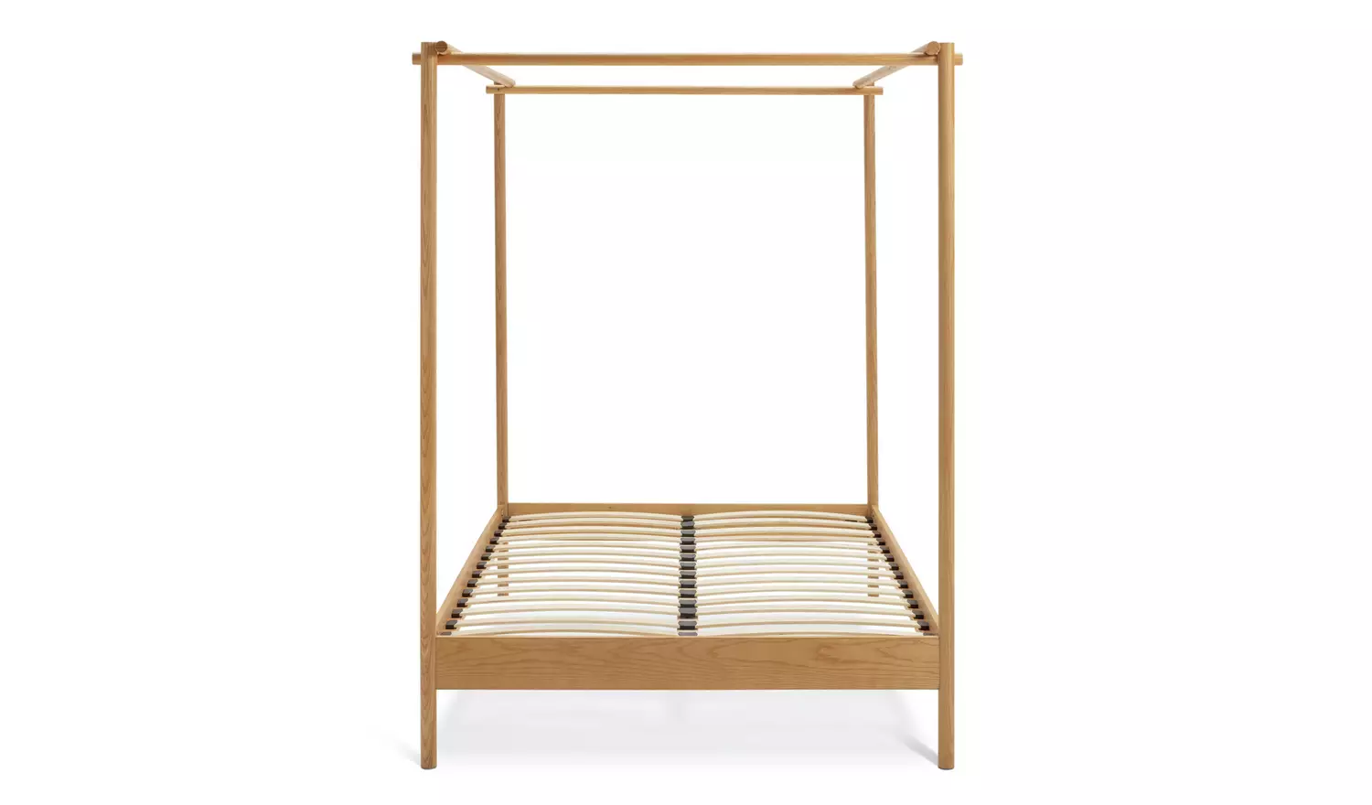 Habitat Akari 4 Poster Double Wooden Bed Frame - Natural