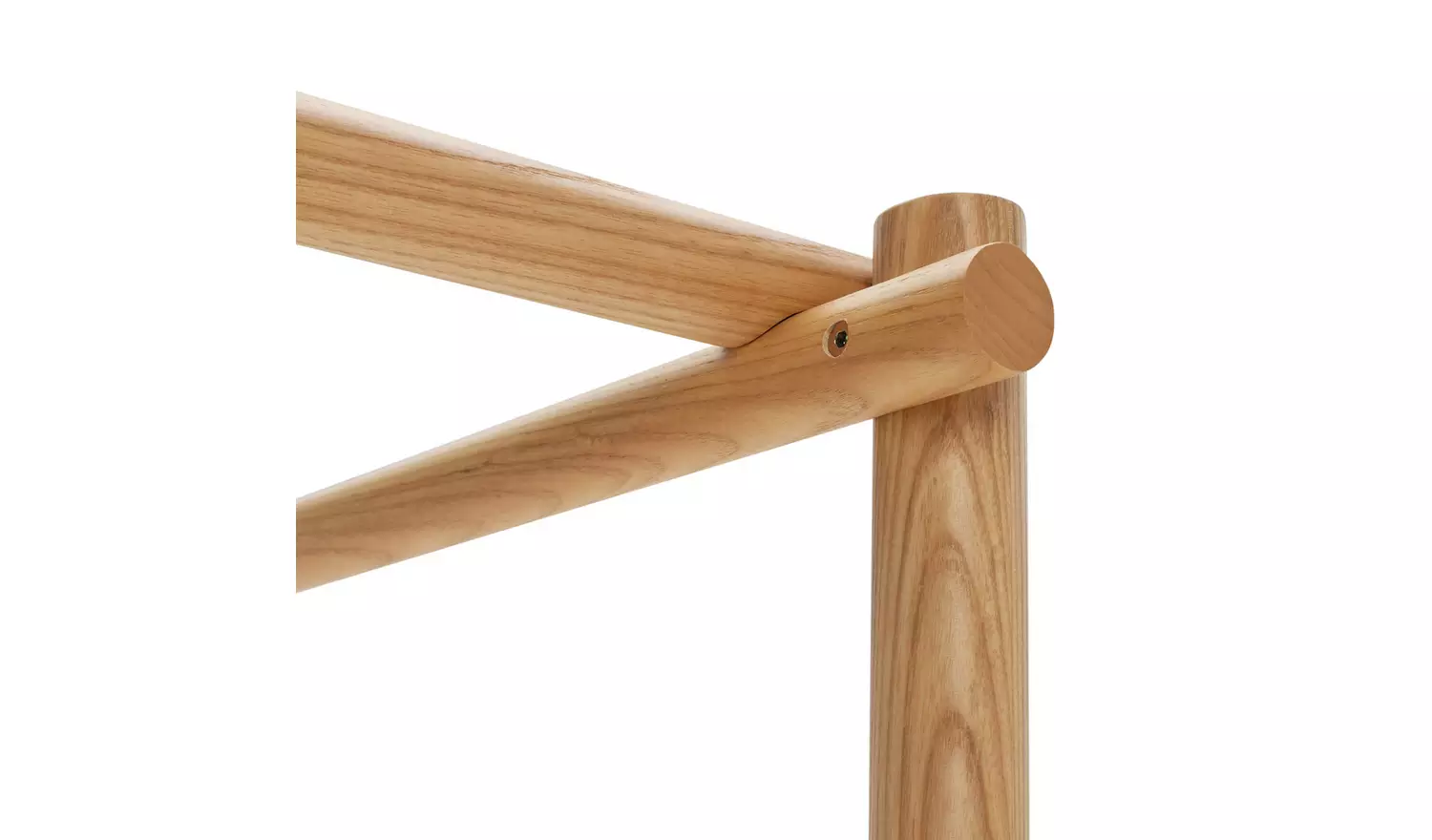 Habitat Akari 4 Poster Double Wooden Bed Frame - Natural