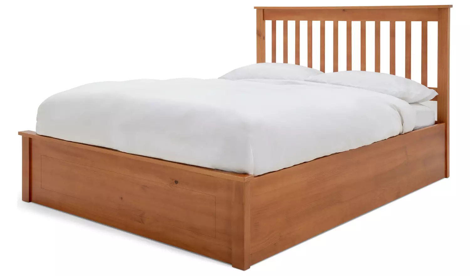 Argos Home Aspley Small Double Ottoman Bed - Oak Stain