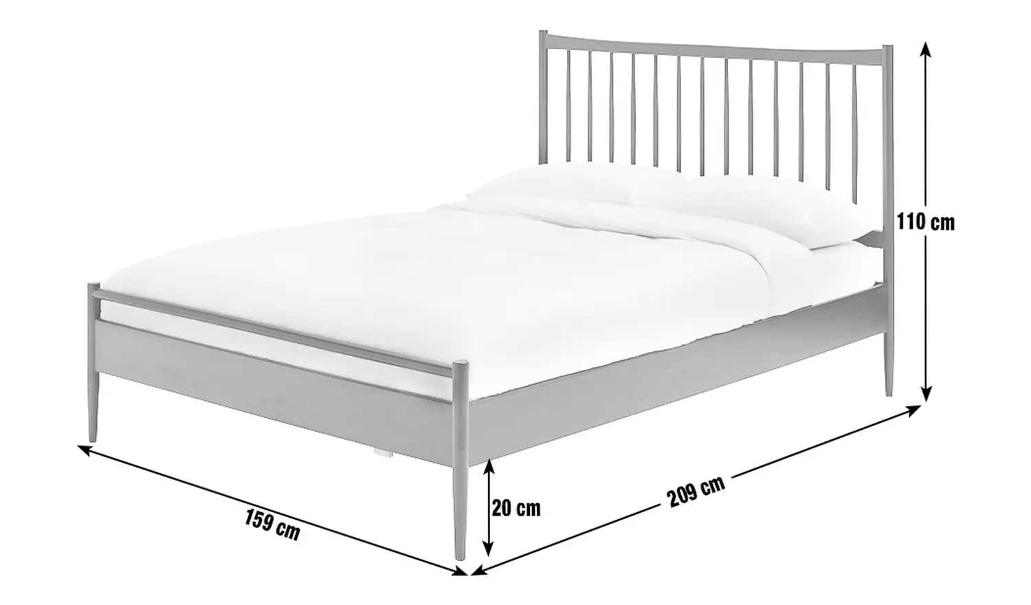 Habitat Chiltern Spindle Kingsize Wooden Bed Frame - Walnut