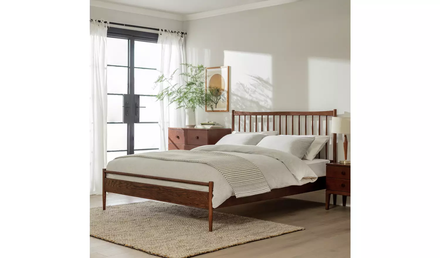 Habitat Chiltern Spindle Kingsize Wooden Bed Frame - Walnut