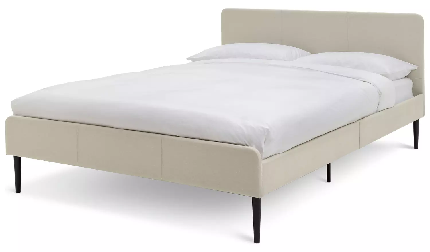 Argos Home Kristopher Double Fabric Bed Frame - Cream