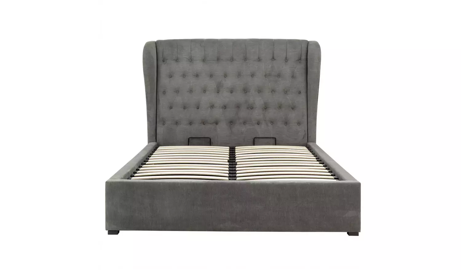 GFW Dakota Double Fabric End Lift Ottoman Bed - Pewter