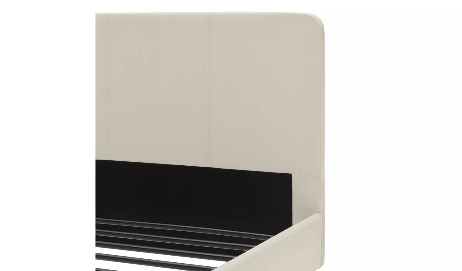 Argos Home Kristopher Single Fabric Bed Frame - Cream