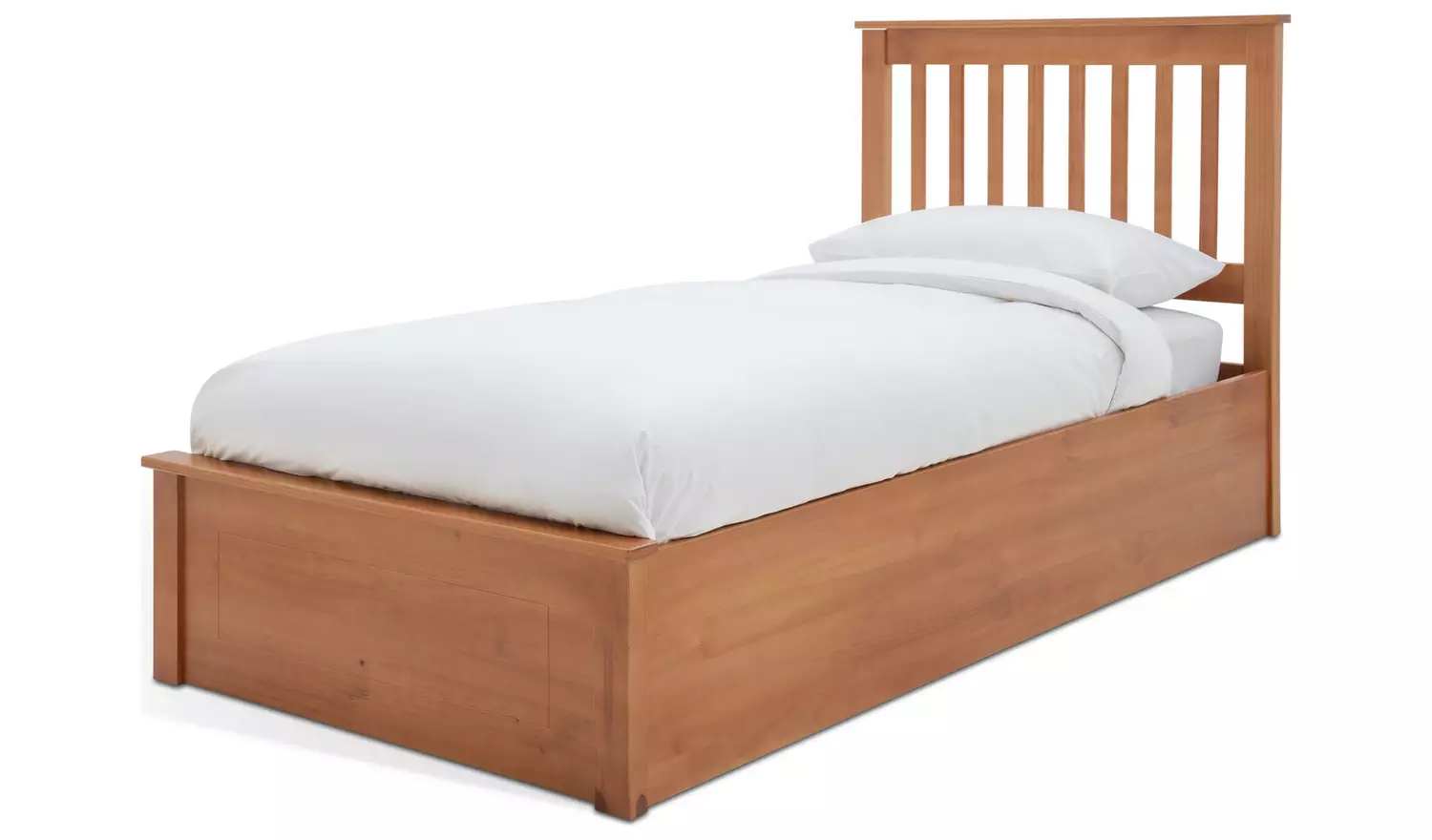 Argos Home Aspley Single Wooden End Lift Ottoman - Oak Stain