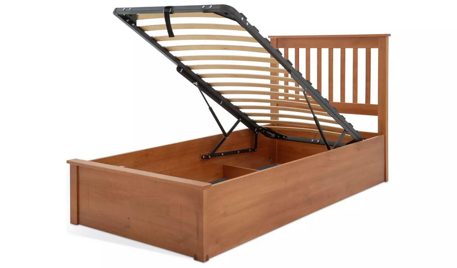 Argos Home Aspley Single Wooden End Lift Ottoman - Oak Stain