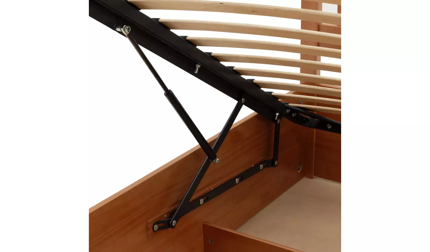 Argos Home Aspley Single Wooden End Lift Ottoman - Oak Stain