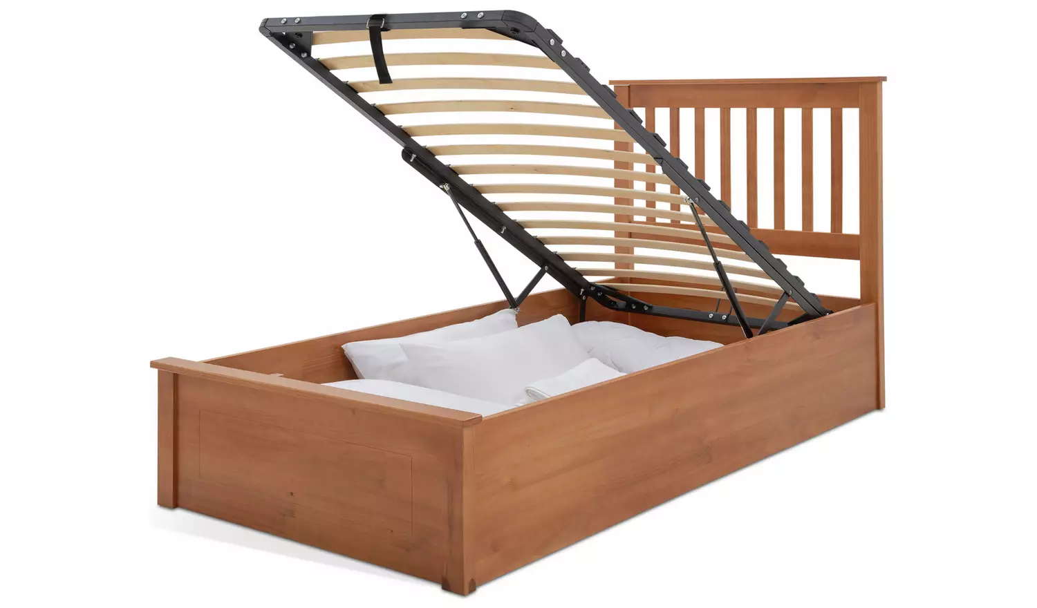 Argos Home Aspley Single Wooden End Lift Ottoman - Oak Stain