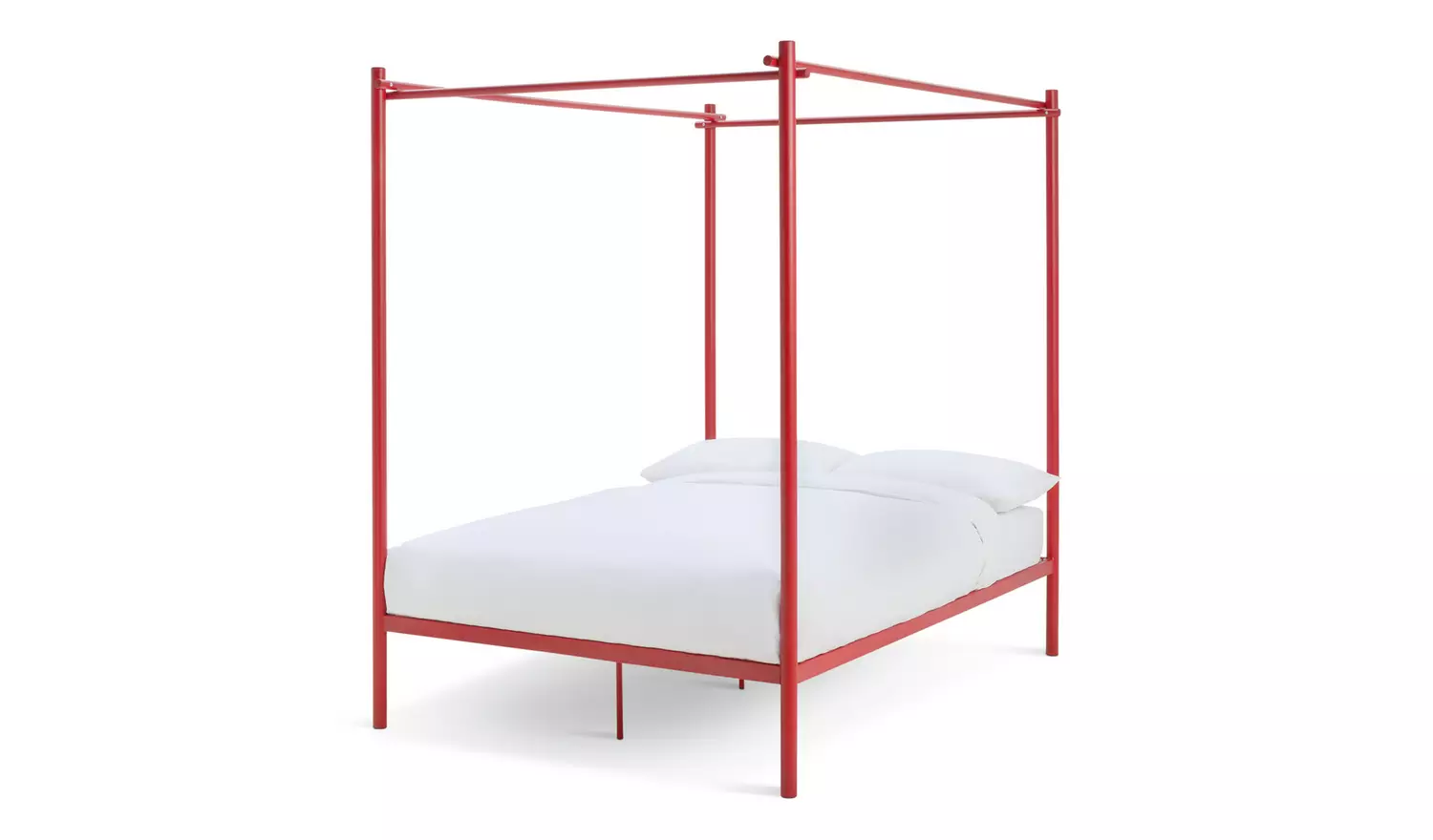 Habitat 60 Akari 4 Poster Double Metal Bed Frame - Red