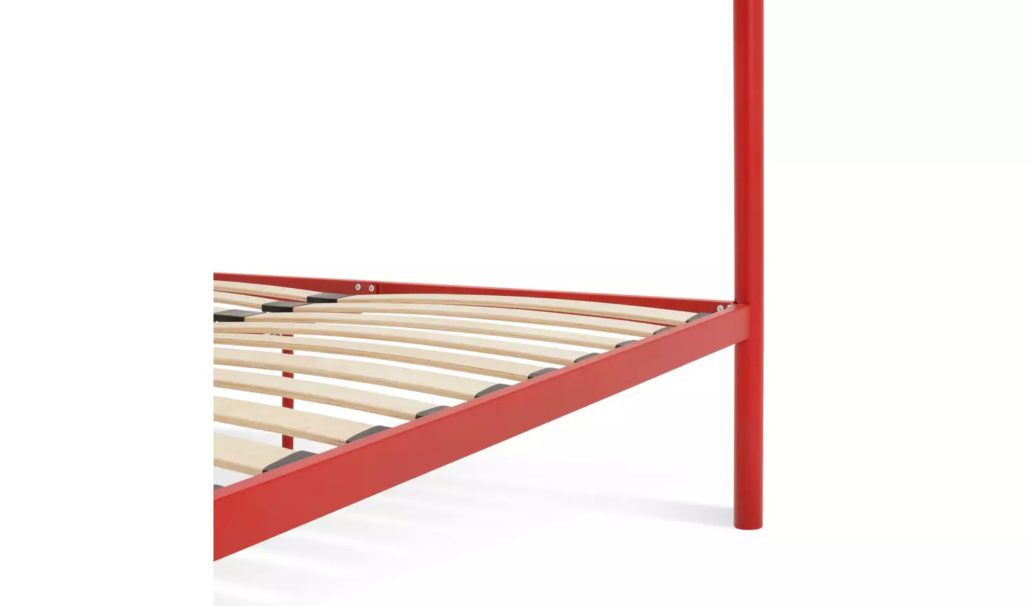 Habitat 60 Akari 4 Poster Double Metal Bed Frame - Red