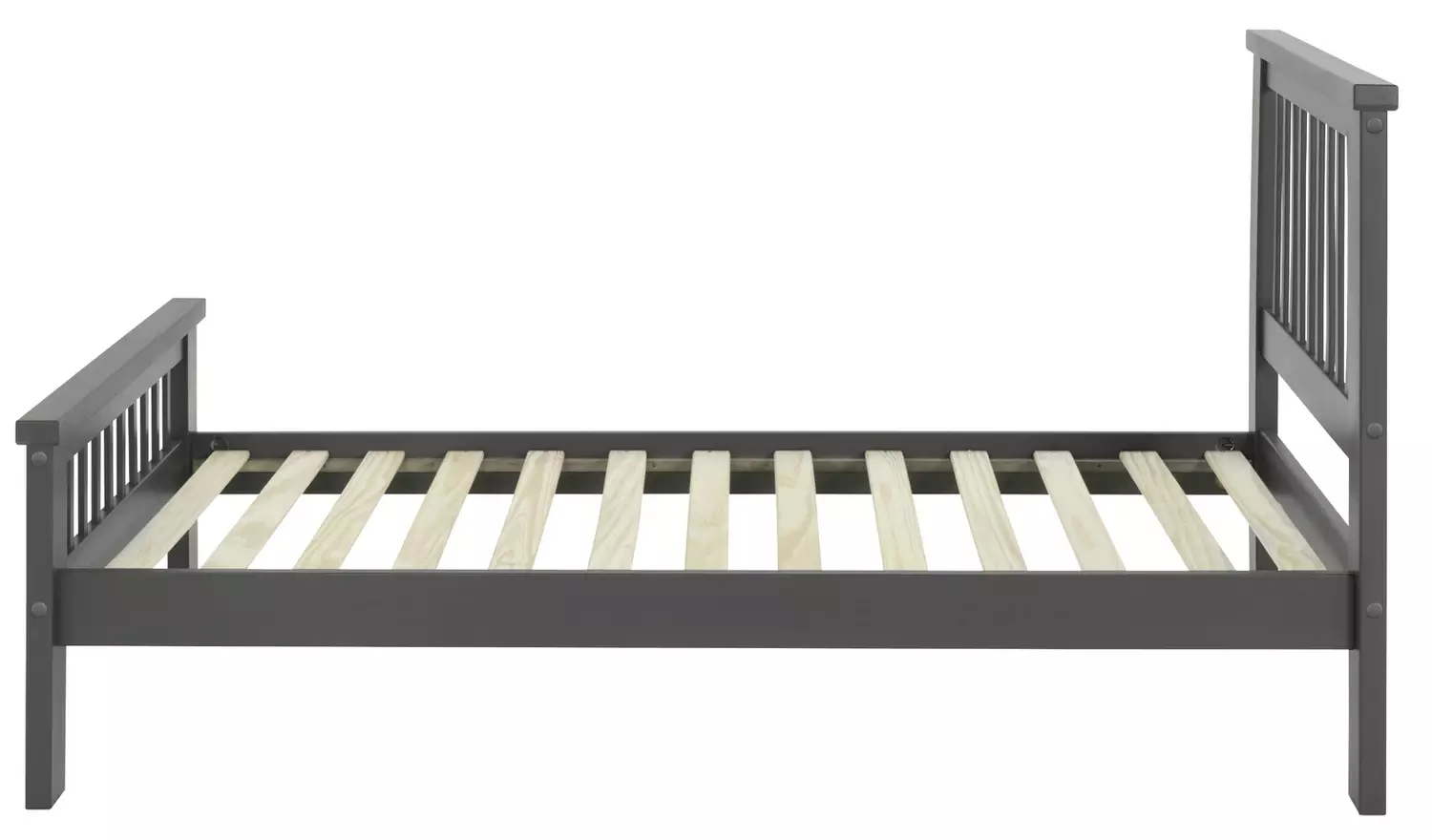 Argos Home Aubrey Single Wooden Bed Frame - Charcoal