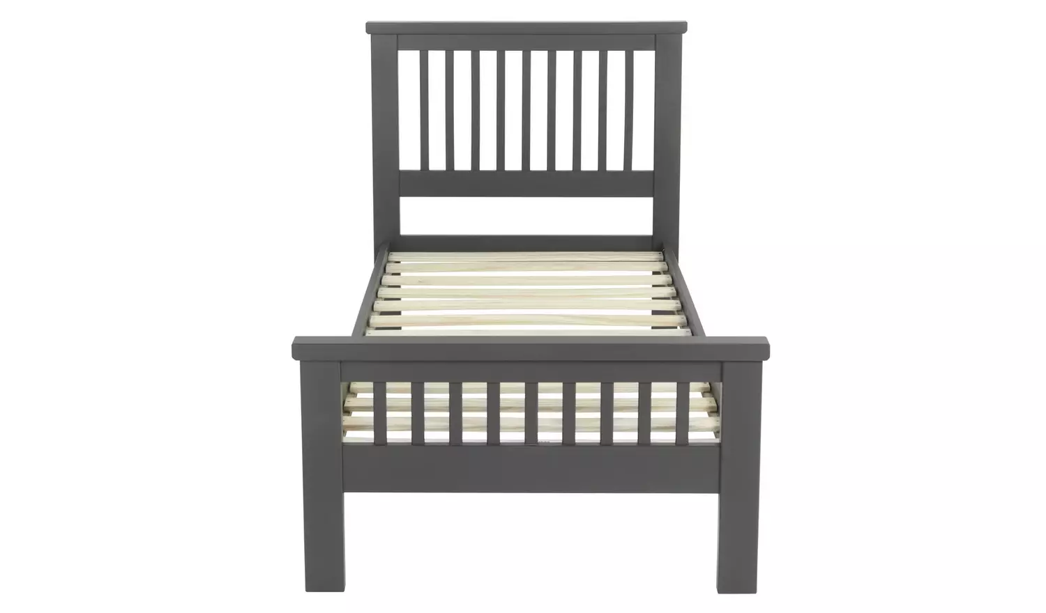 Argos Home Aubrey Single Wooden Bed Frame - Charcoal