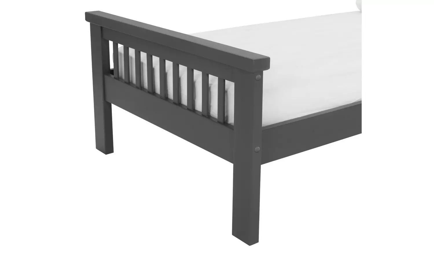 Argos Home Aubrey Single Wooden Bed Frame - Charcoal