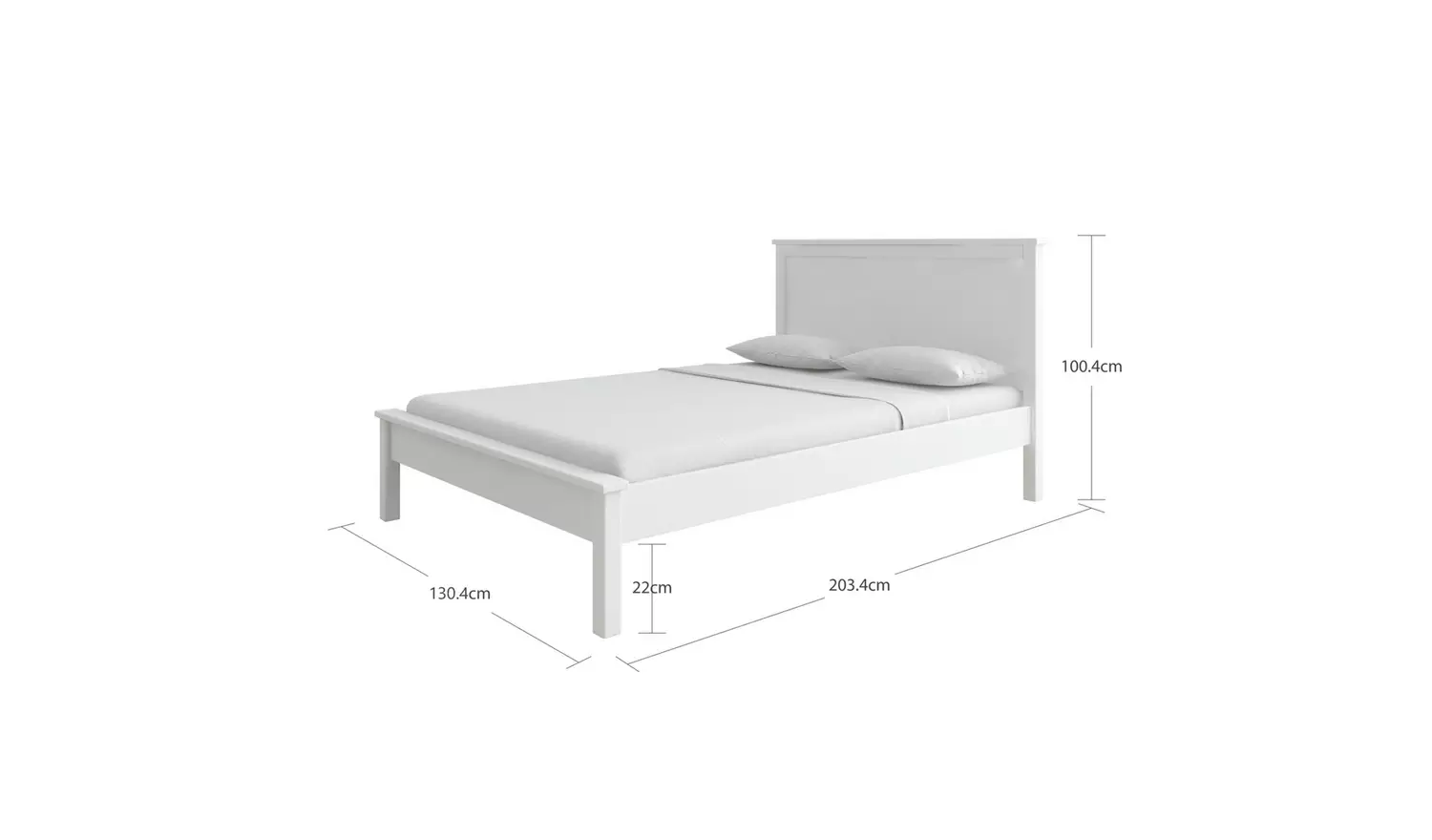 Habitat Brooklyn Small Double Wooden Bed Frame - White