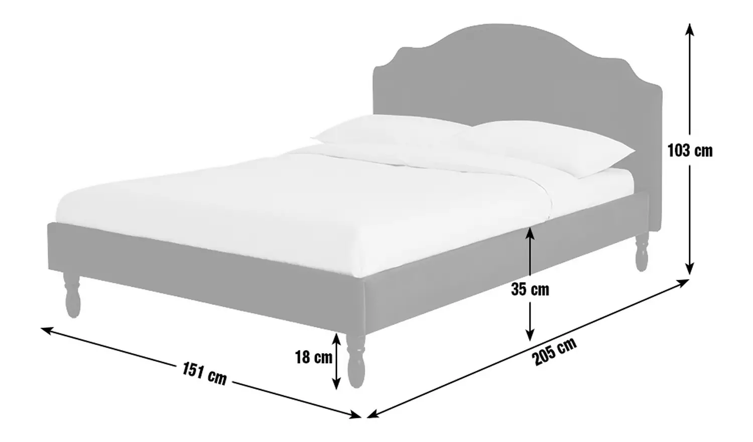 Habitat Sophia Double Velvet Bed Frame - Moss Green