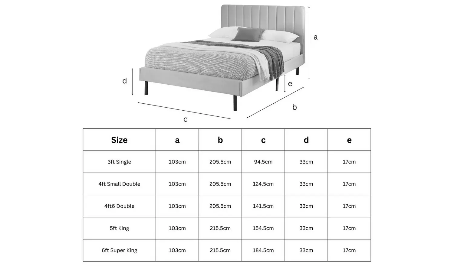 Aspire Rosella Small Double Velvet Bed Frame - Cream