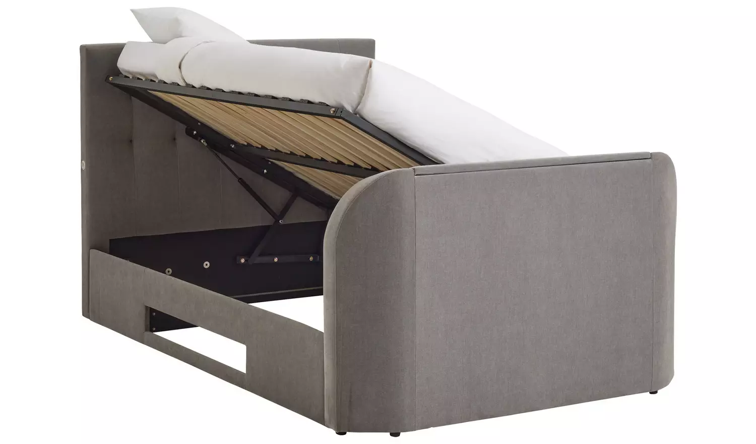 Argos Home Bentley Double 2.1 Sound TV Ottoman Bed - Grey