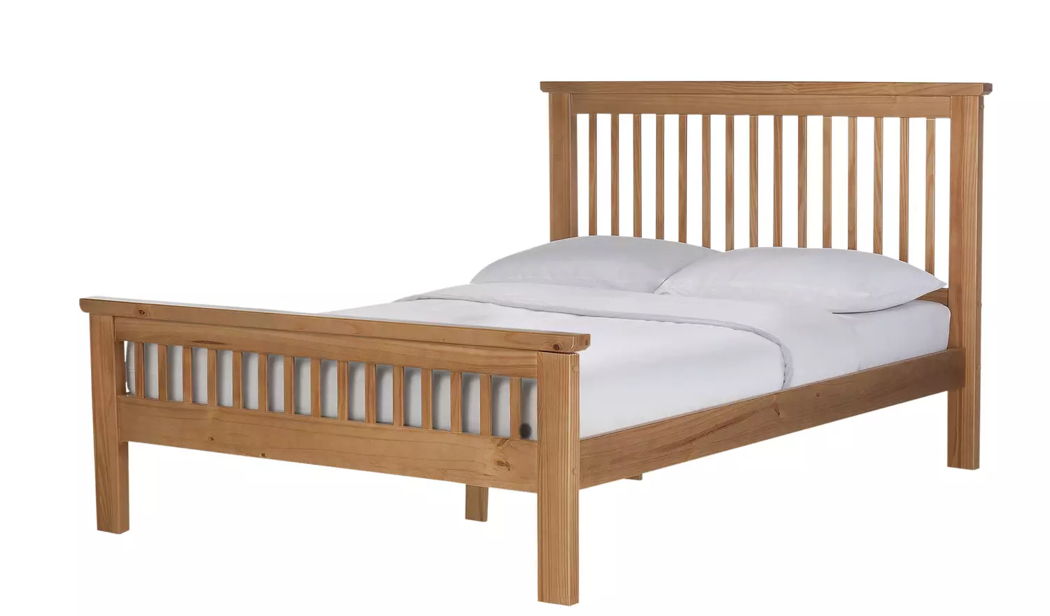 Argos Home Aubrey Small Double Wooden Bed Frame - Oak Stain