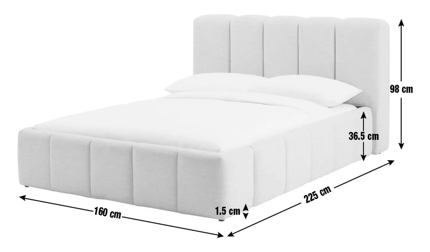 Habitat Malone Double End Lift Ottoman Bed - Cream