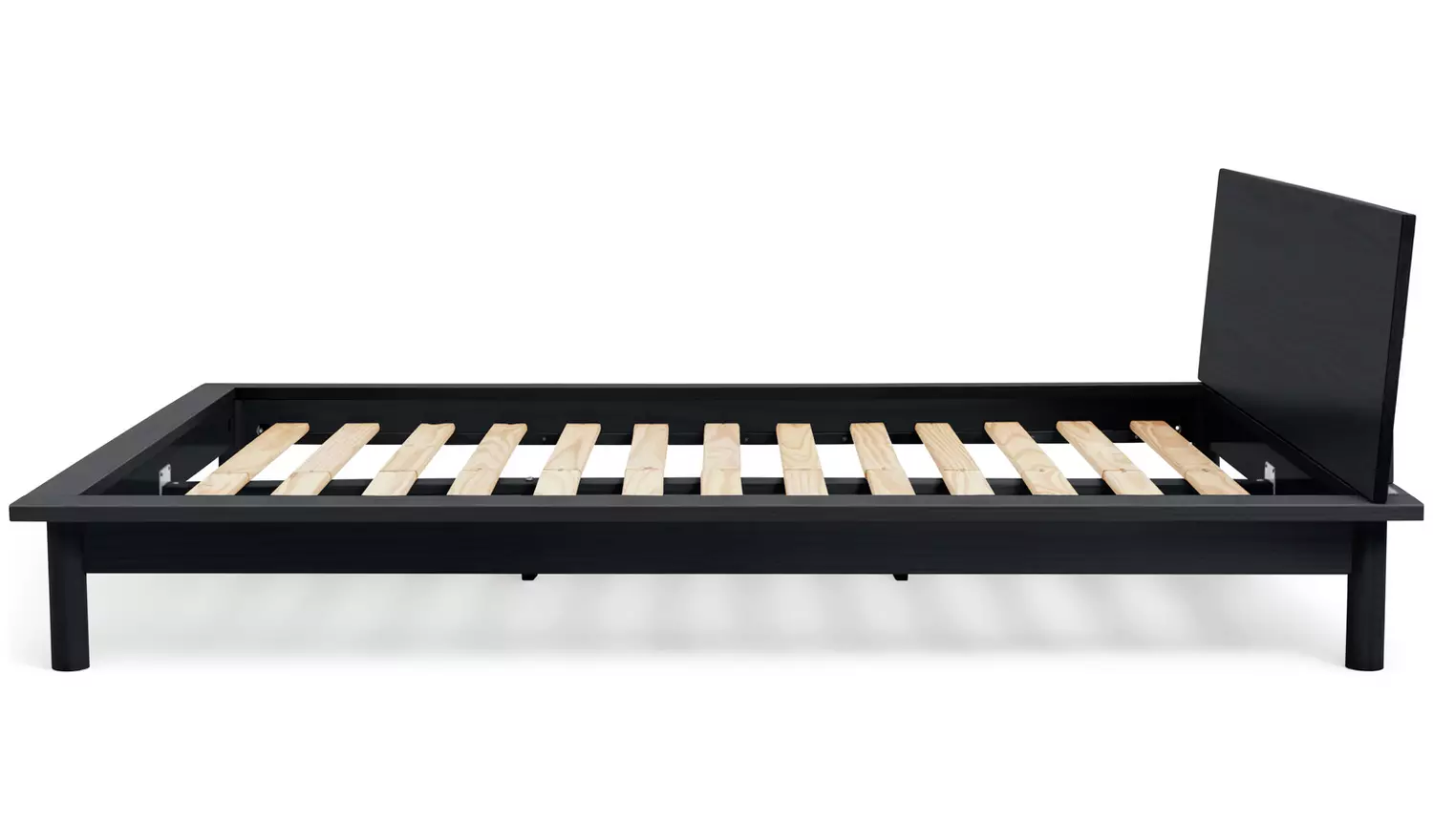 Habitat Akio Small Double Wooden Platform Bed Frame - Black