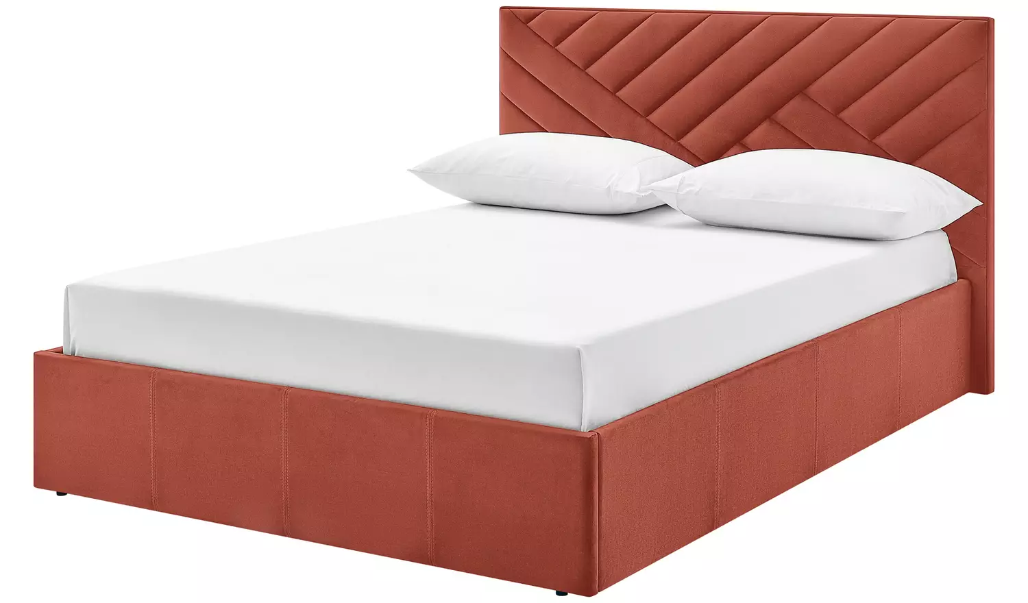 Argos Home Luca Double End Lift Ottoman Bed - Burnt Orange