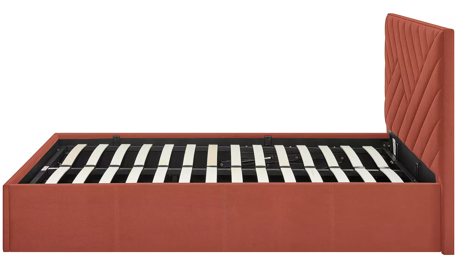 Argos Home Luca Double End Lift Ottoman Bed - Burnt Orange