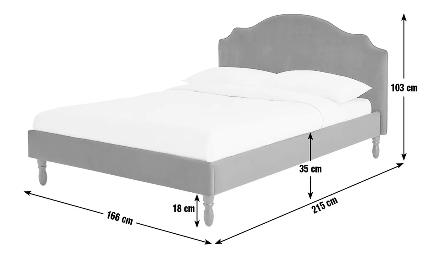 Habitat Sophia Kingsize Velvet Bed Frame - Natural