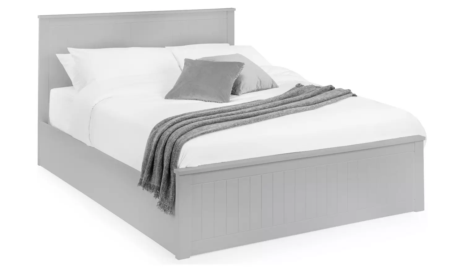 Julian Bowen Maine Kingsize End Lift Ottoman Bed - Grey