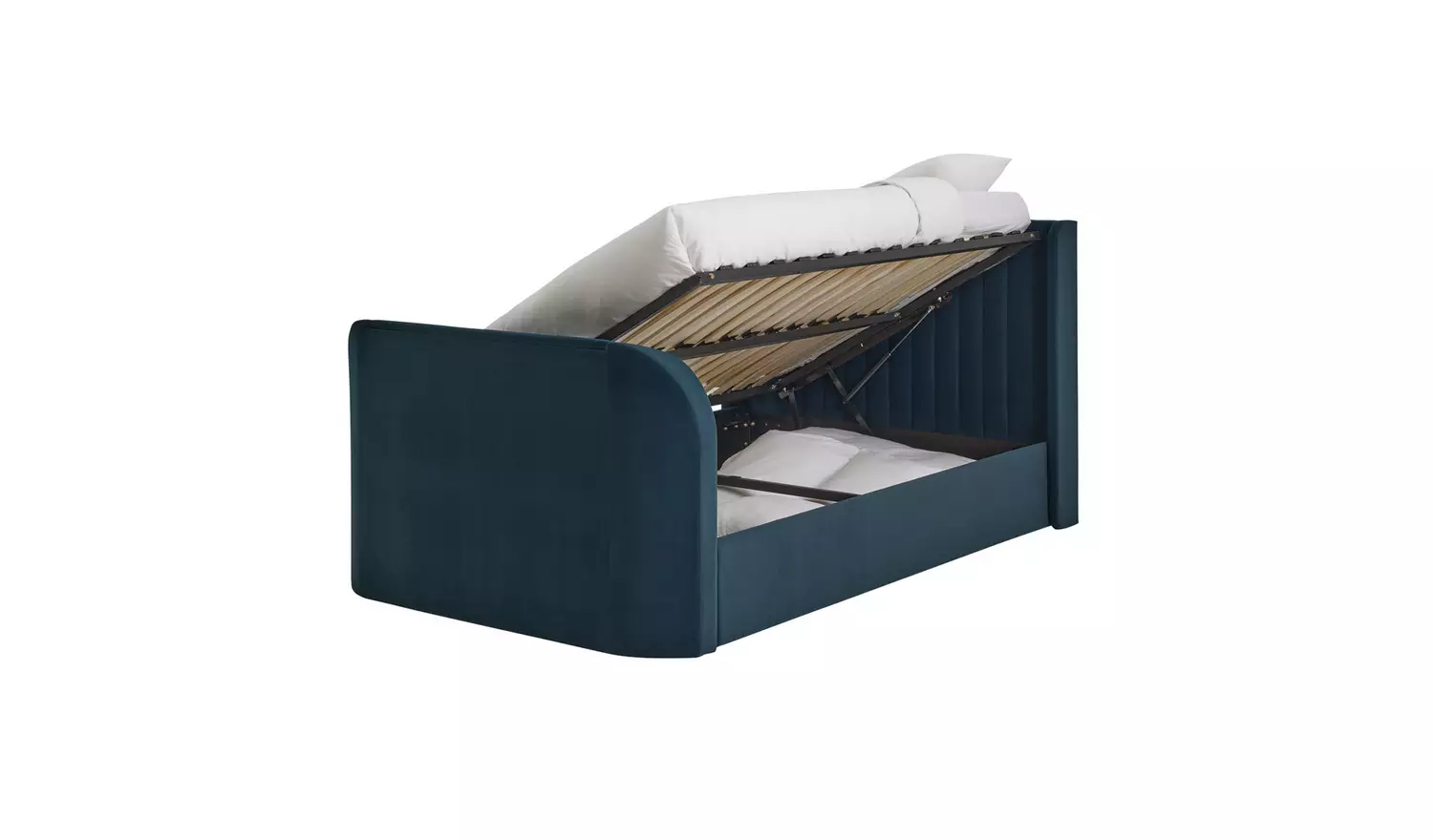 Argos Home Farnham Double Side Lift TV Ottoman Bed - Navy