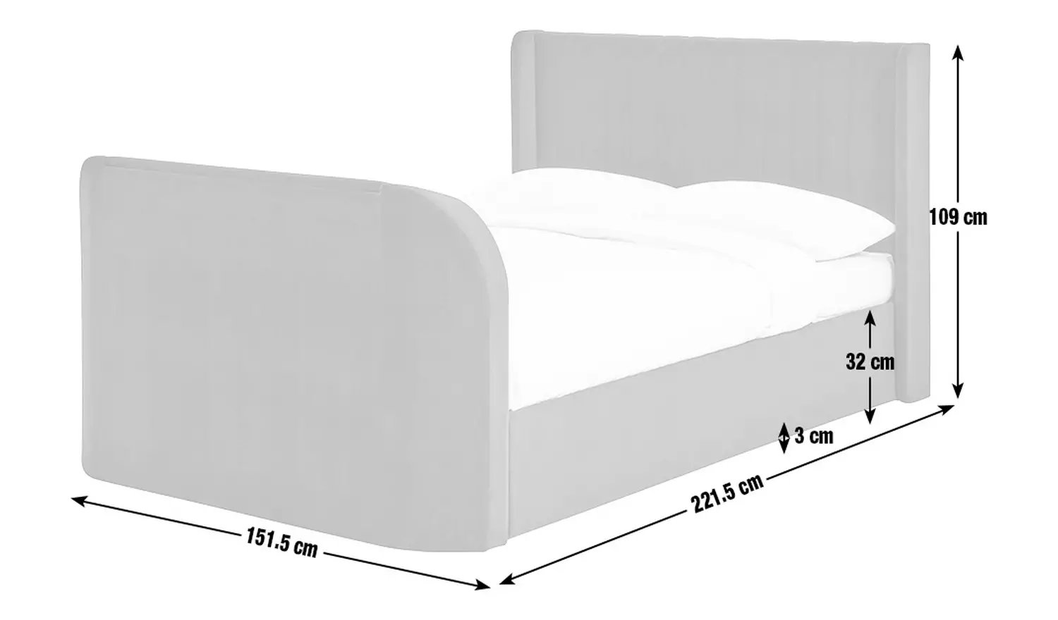 Argos Home Farnham Double Side Lift TV Ottoman Bed - Navy