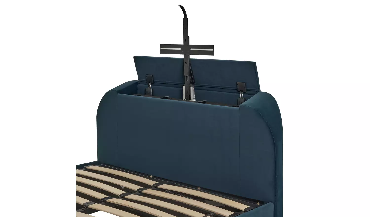 Argos Home Farnham Double Side Lift TV Ottoman Bed - Navy