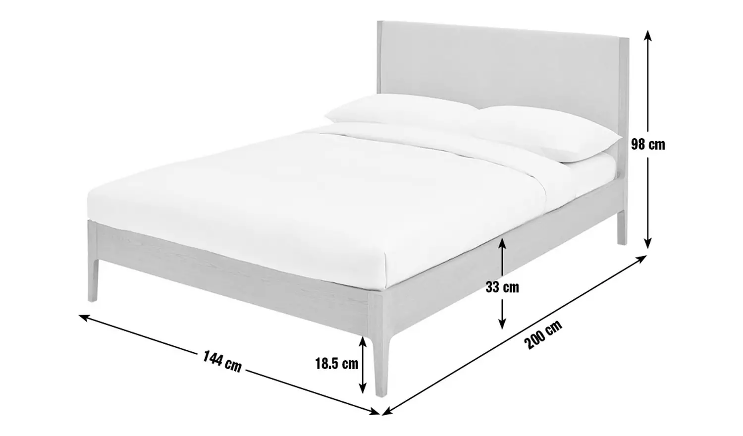 Habitat Loxley Double Wooden Bed Frame - Oak