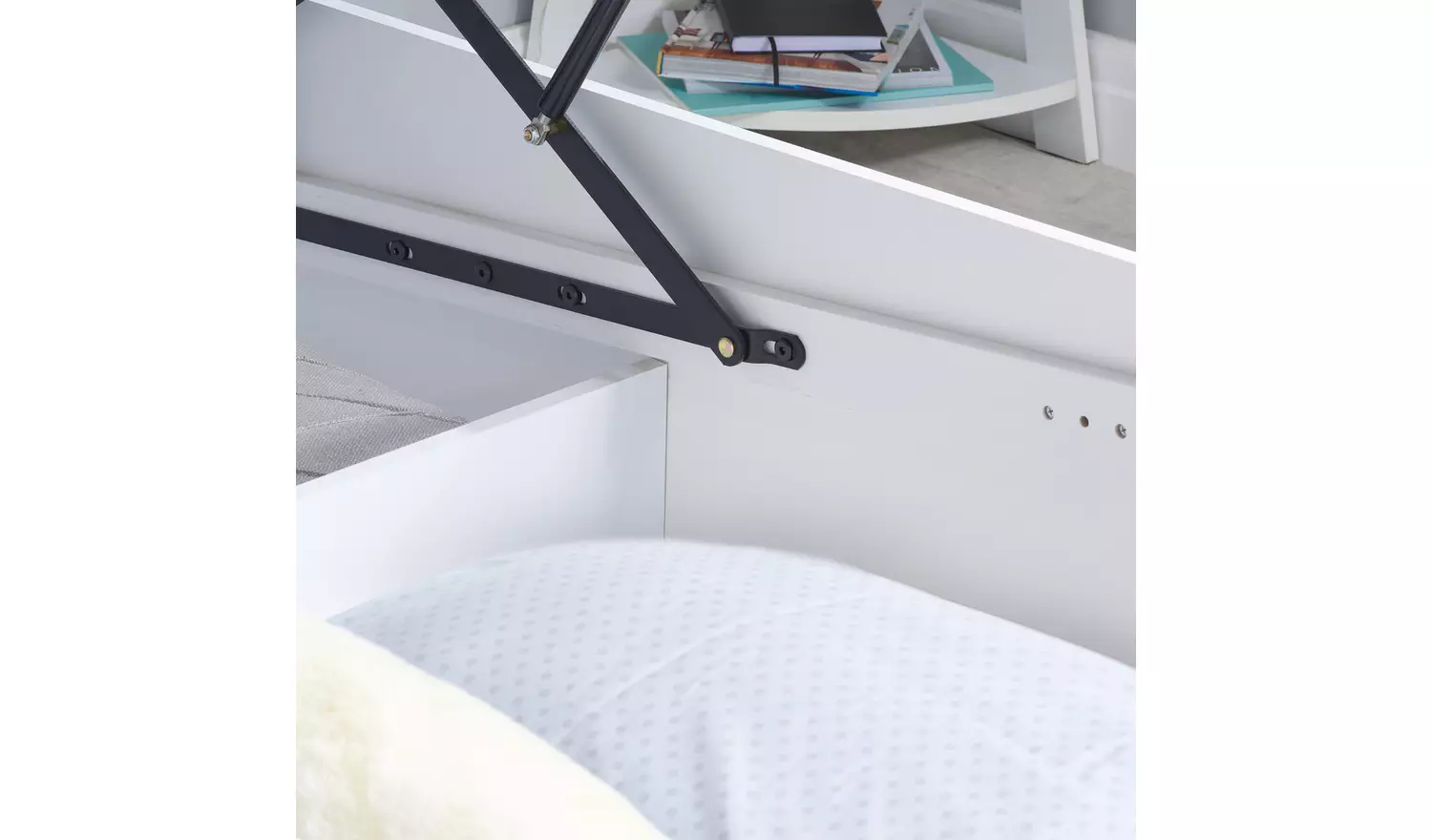 Birlea Phoenix Single End Lift Ottoman Bed - White