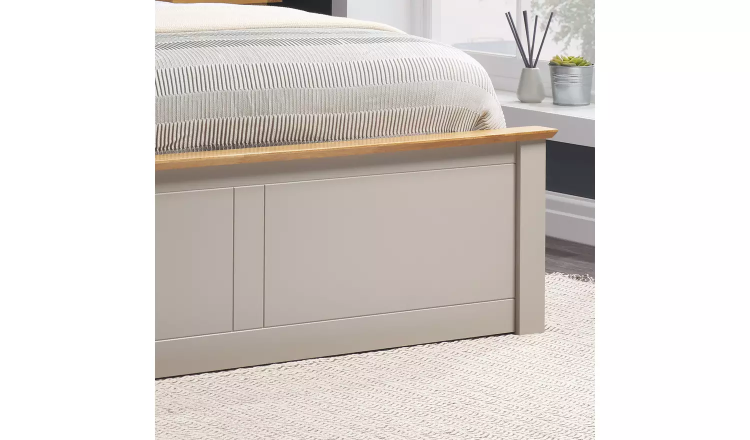 Birlea Phoenix Kingsize End Lift Ottoman Bed - Pearl Grey