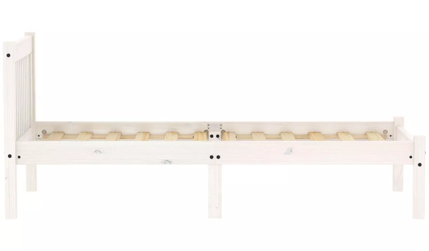 Birlea Rio Single Bed Frame with Mattress - White