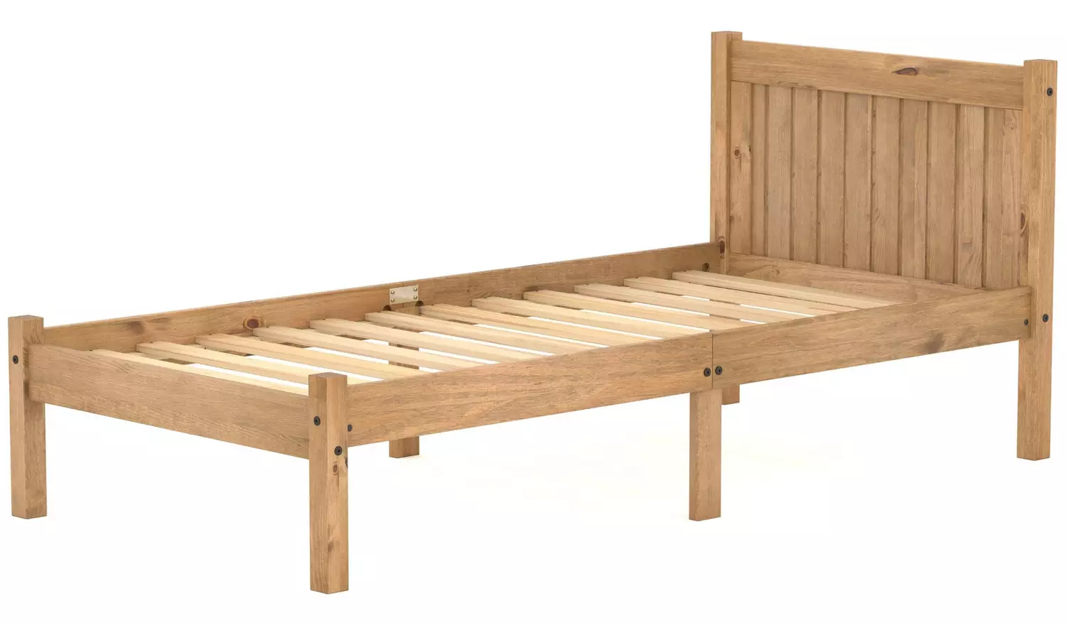 Birlea Rio Single Bed Frame with Mattress - Pine