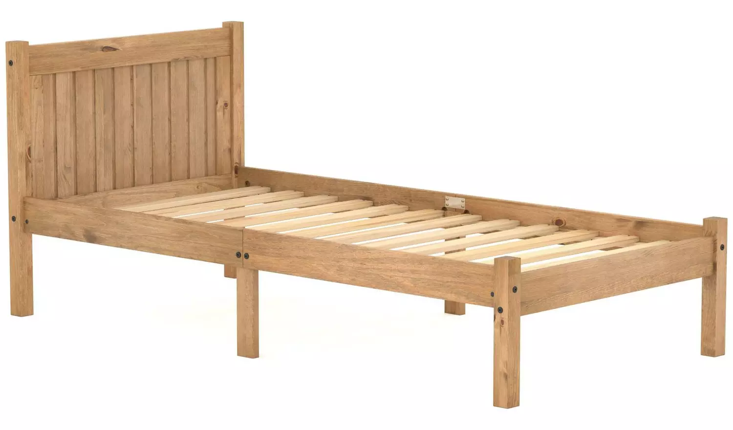 Birlea Rio Single Bed Frame with Mattress - Pine