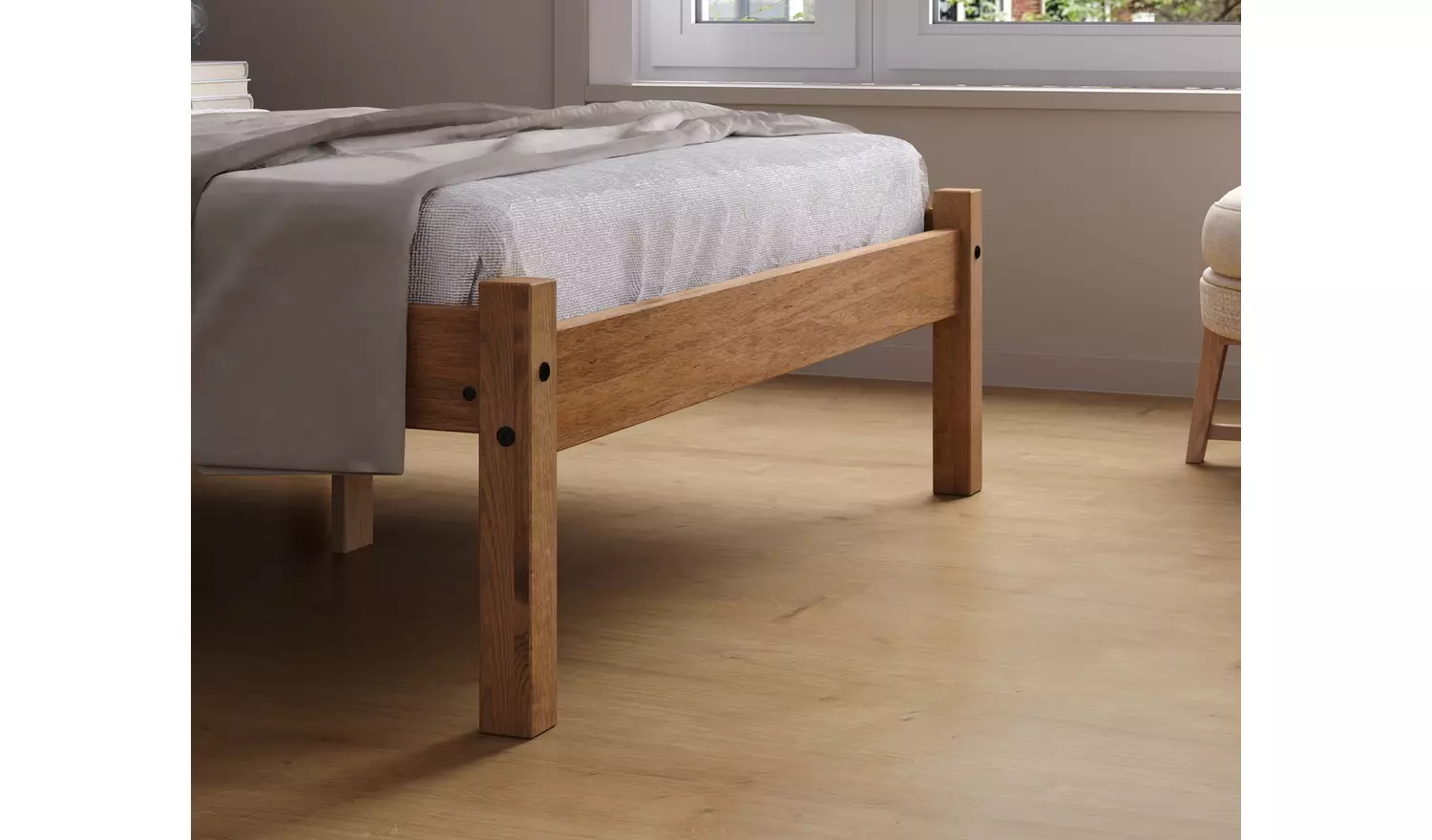 Birlea Rio Small Double Bed Frame with Mattress - Pine