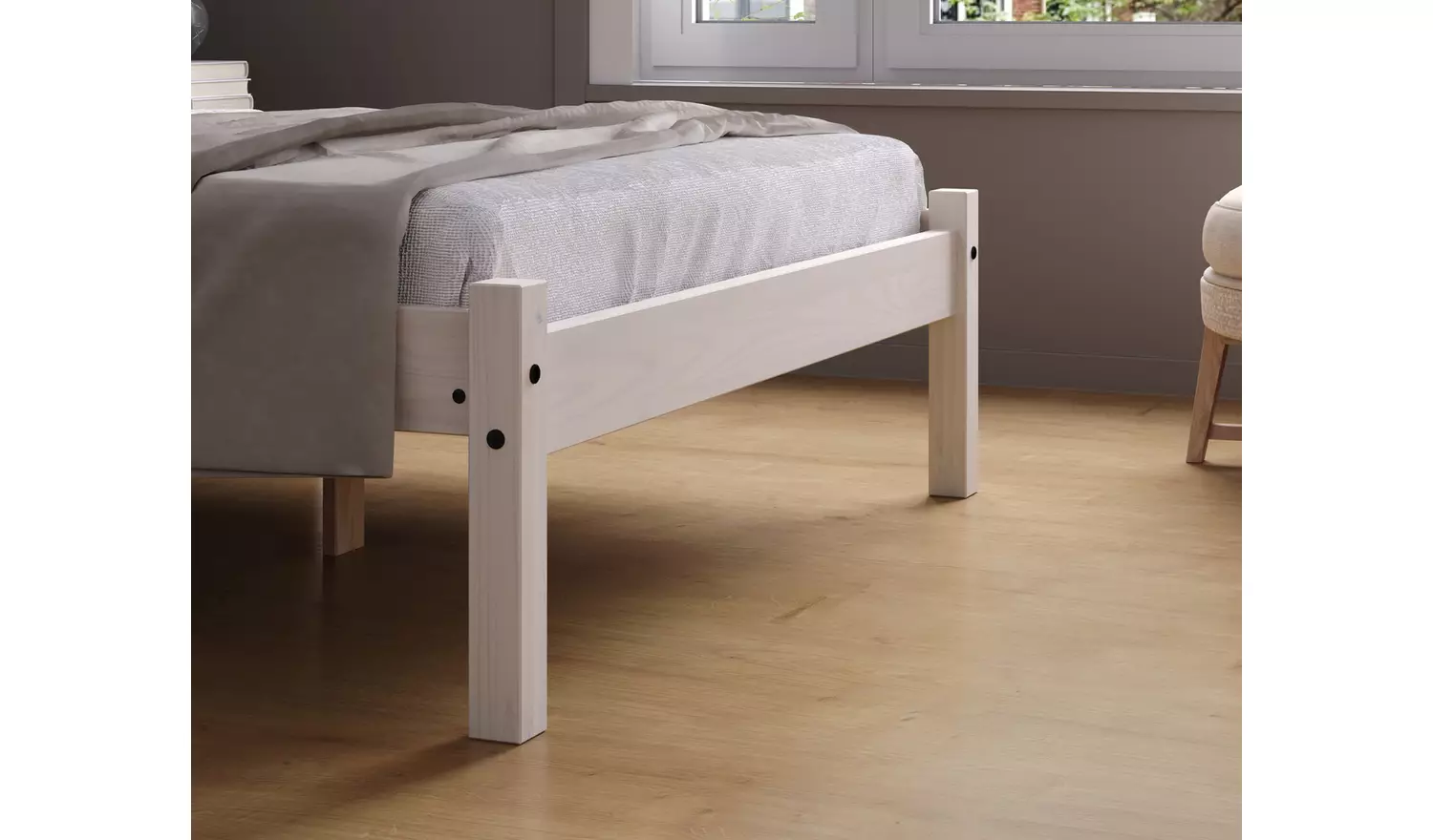 Birlea Rio Double Bed Frame with Mattress - White