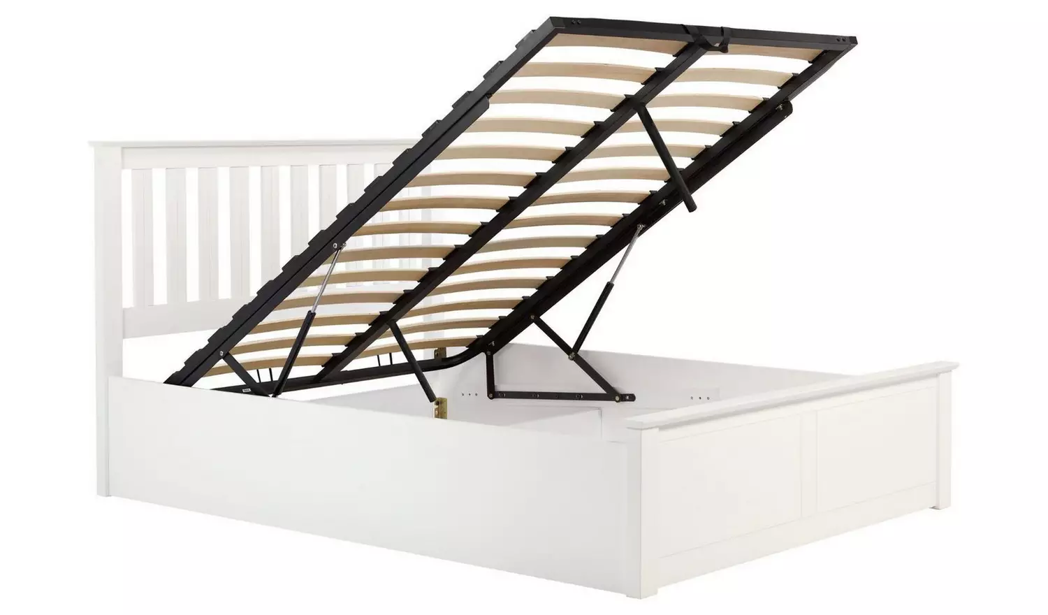 Birlea Phoenix Double Ottoman Bed with Mattress - White