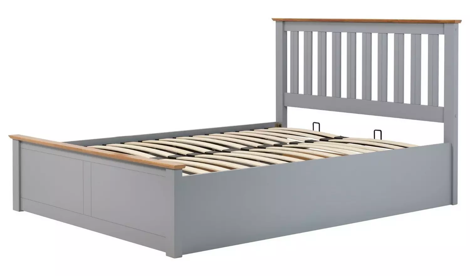 Birlea Phoenix Kingsize Ottoman Bed with Mattress-Stone Grey