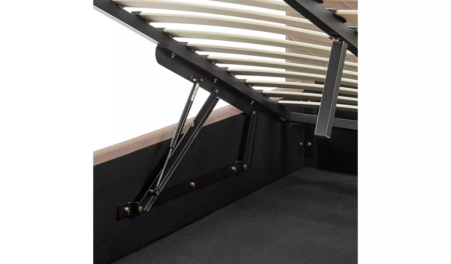 Argos Home Luca End Lift Small Double Ottoman Bed - Latte