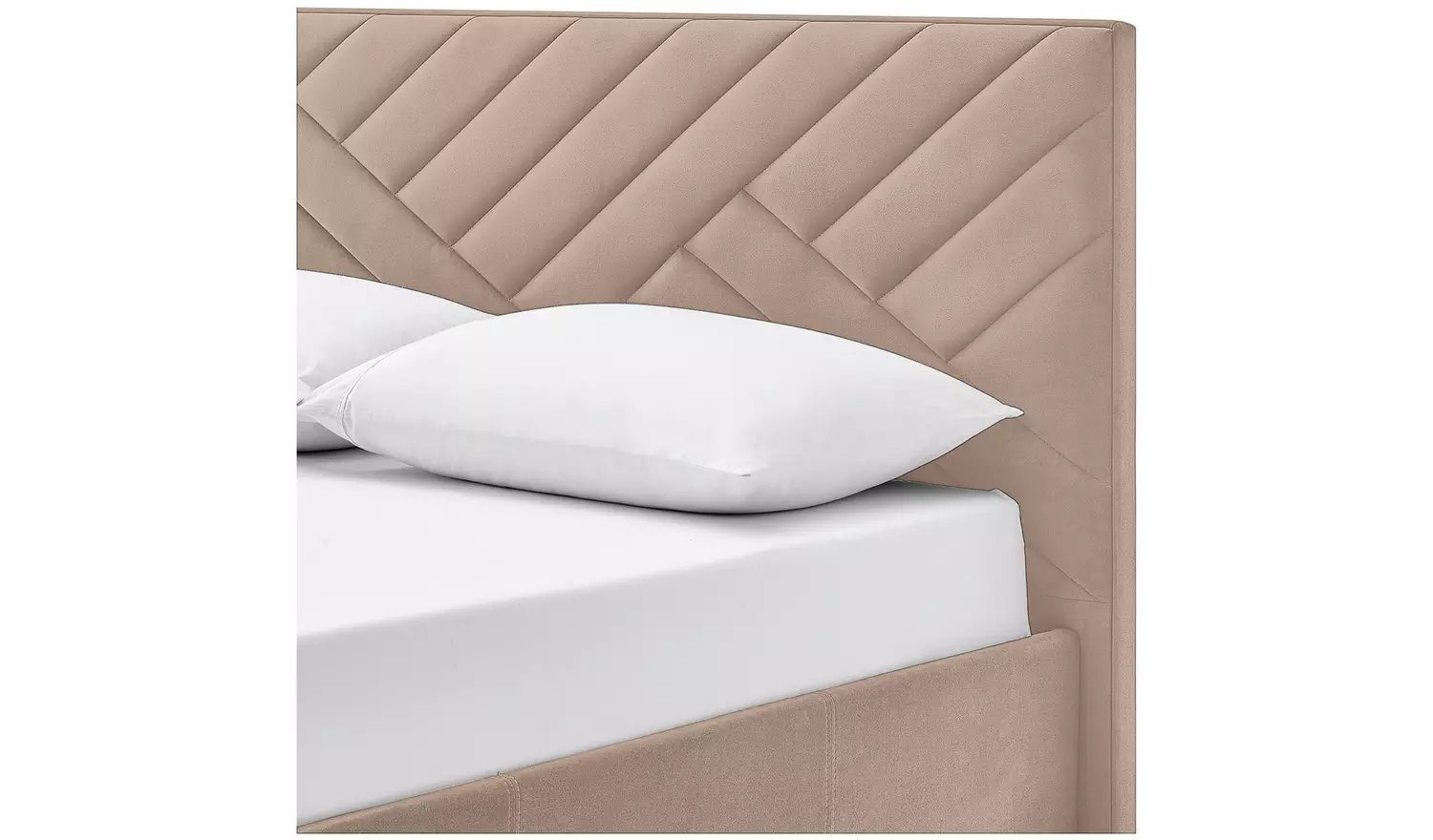 Argos Home Luca End Lift Small Double Ottoman Bed - Latte