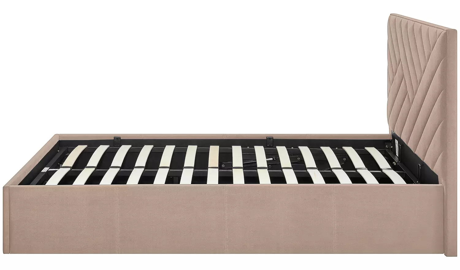 Argos Home Luca End Lift Small Double Ottoman Bed - Latte