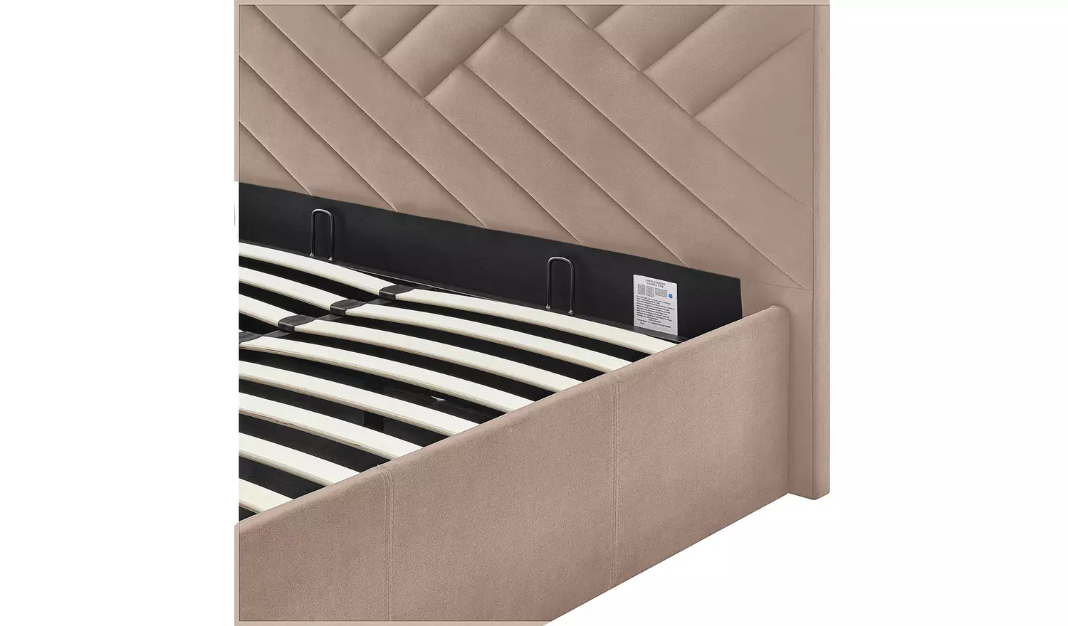 Argos Home Luca End Lift Small Double Ottoman Bed - Latte