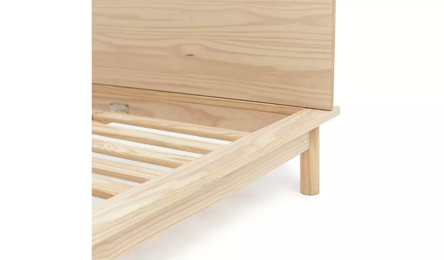 Habitat Akio Small Double Wooden Platform Bed Frame- Natural