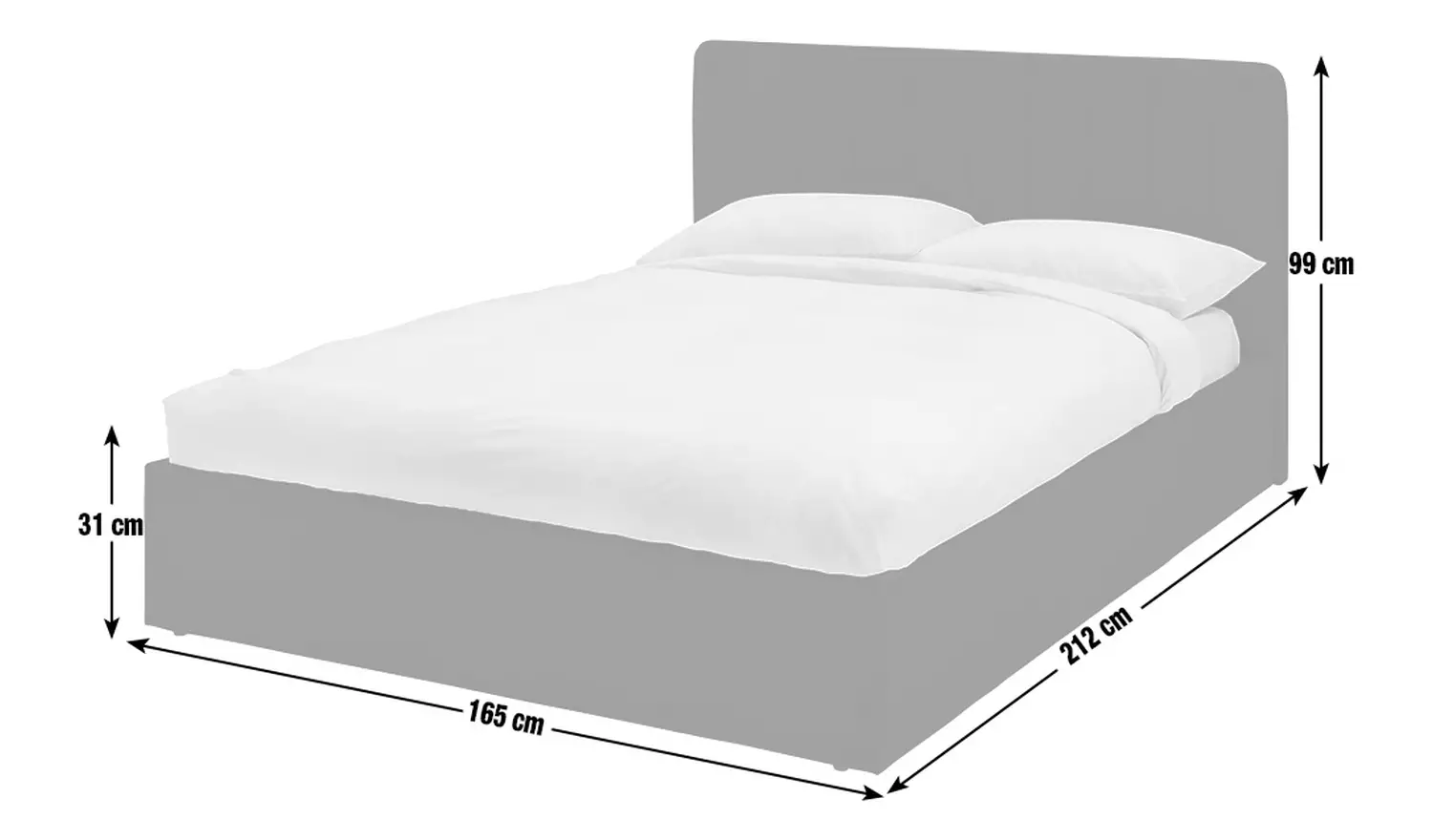 Argos Home Pandora Kingsize End Lift Ottoman Bed - Navy